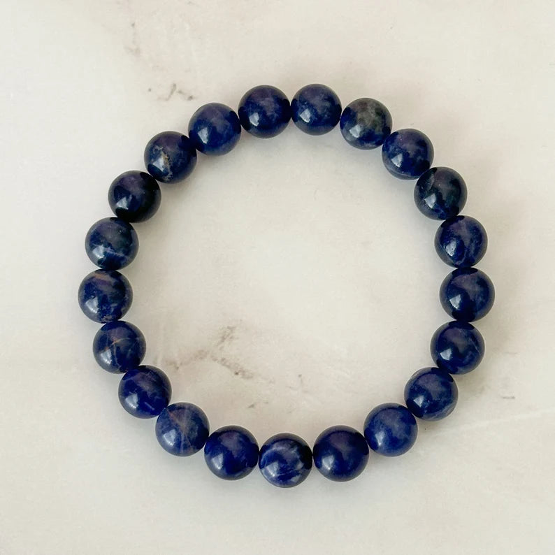 Sodalite crystal bracelet 6mm